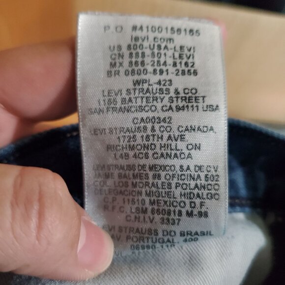 Levis Jeans Mens 42x32 Blue 569 Loose Straight Fit Denim Button Flap Pockets - Picture 4 of 12